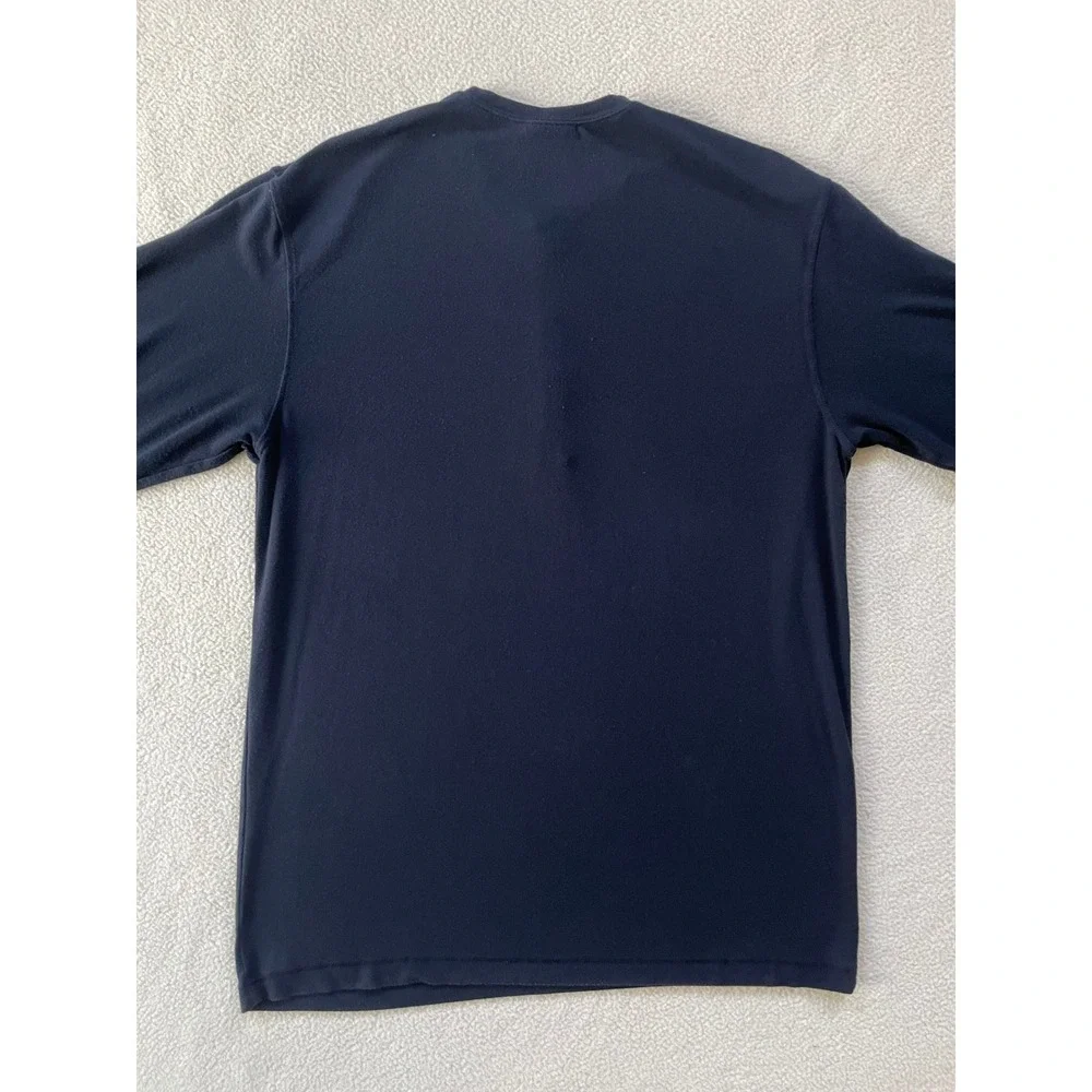 Polo Ralph Lauren Mens L Sleepwear Henley Navy‎ Blue Modal Spandex Long Sleeve